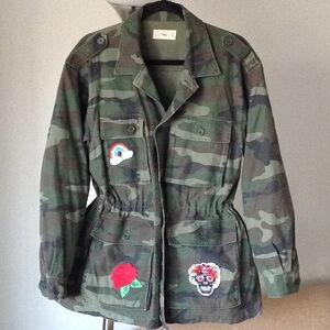 🔴 Tna By Aritzia 'Camo Graphic Tattoo' Jacket